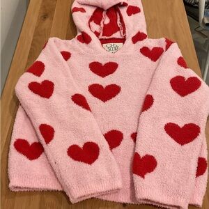 Chaser brand cozy fleece heart set